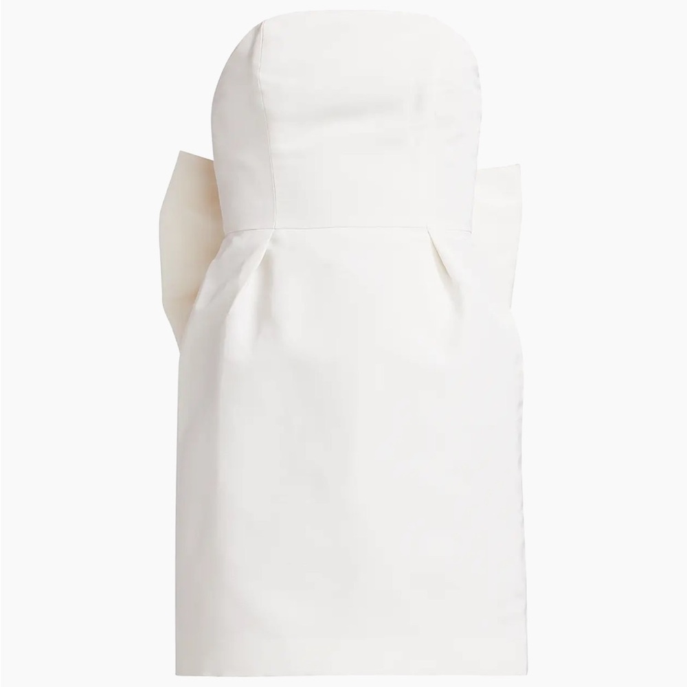 Alexia Maria Strapless Silk Faille Mini Dress